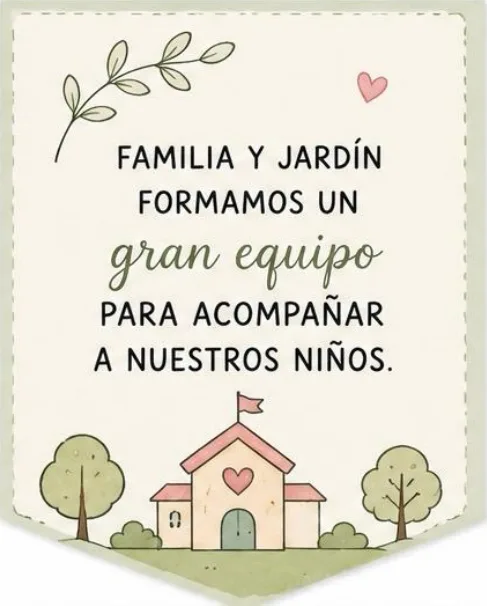 Banderín Familia y jardín formamos un gran equipo