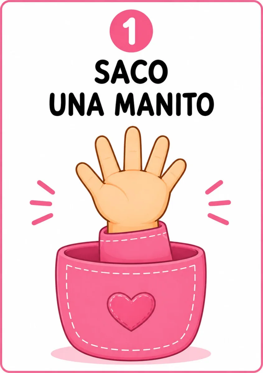 Canción «Saco una manito»: láminas para cantar