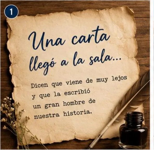 Una carta de San Martín llegó a la sala