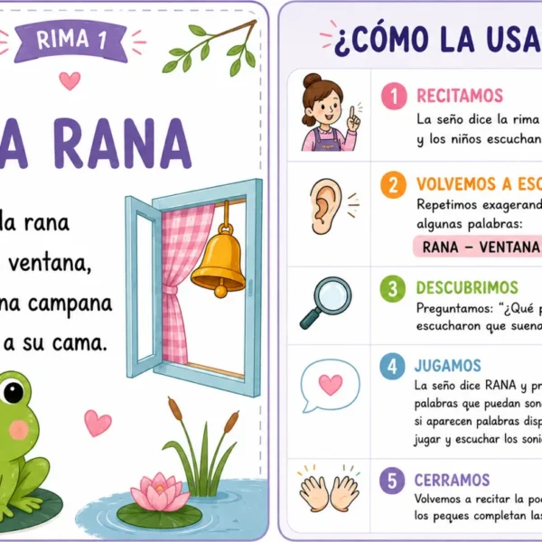 Lámina de la rima de la rana