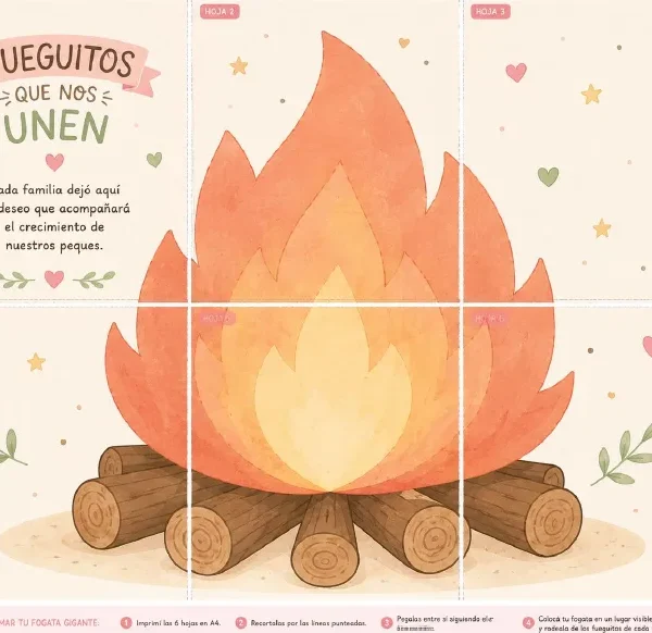 Fogata ilustrada para armar