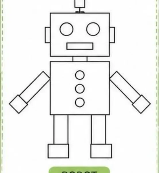 Robot hecho con figuras geométricas