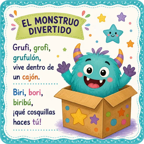 Lámina de jitanjáfora El monstruo divertido
