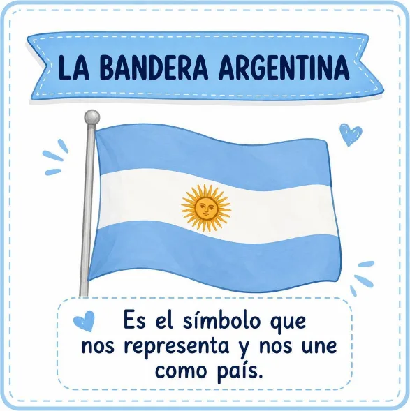 Lámina de la Bandera Argentina