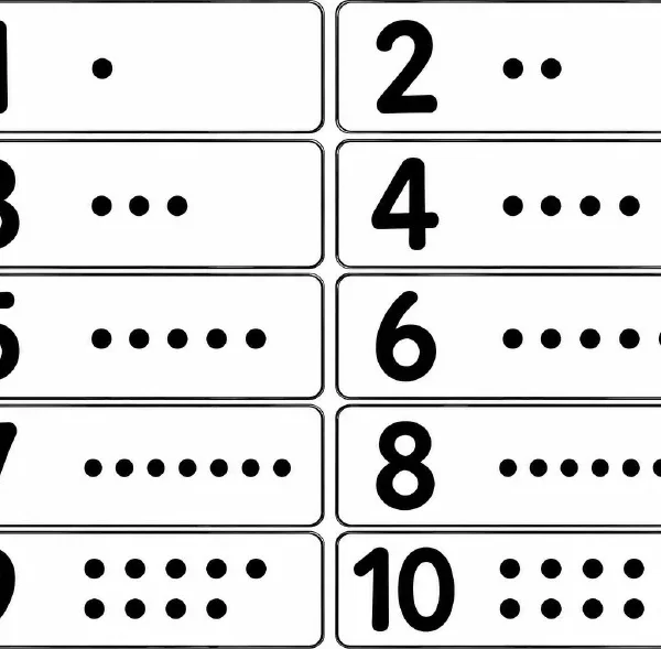Números del 1 al 10: tarjetas y tableros
