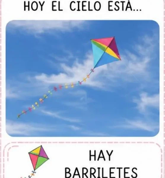Tarjeta Hoy el cielo está con barriletes