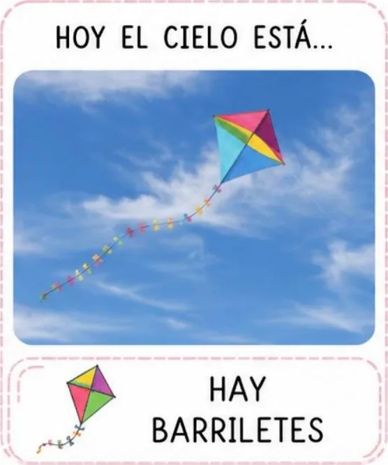 Tarjeta Hoy el cielo está con barriletes