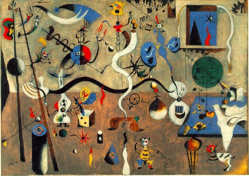 Obra El carnaval de Arlequín de Joan Miró
