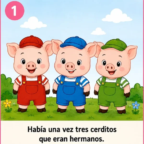 Los tres cerditos ilustrados